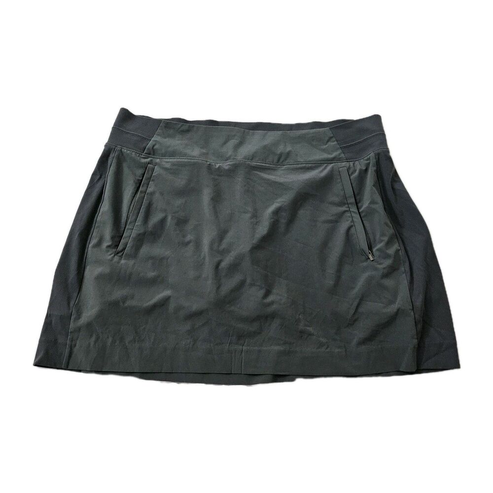 Athleta Brooklyn Skort 18 Green Gray Golf Pickleball Skirt Stretch Athleisure